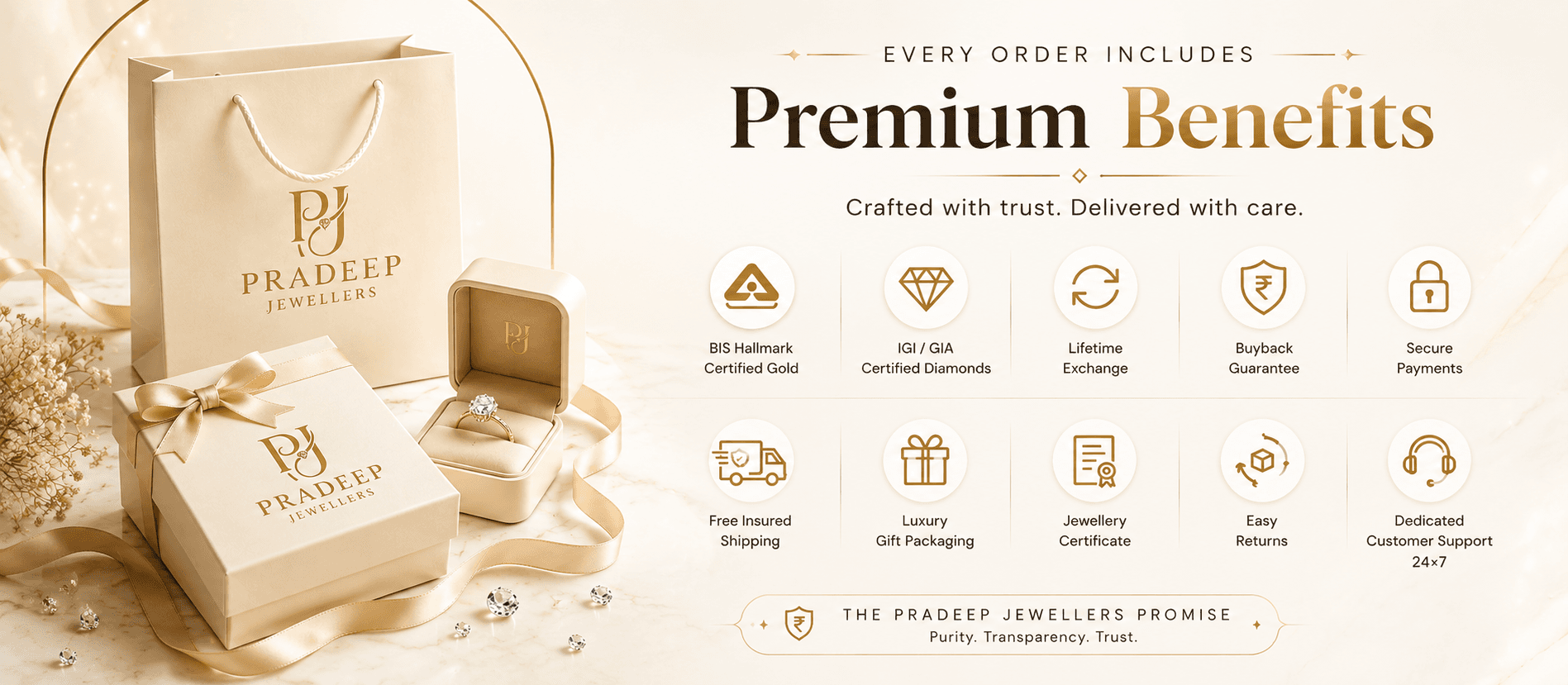 Premium benefits included with every order