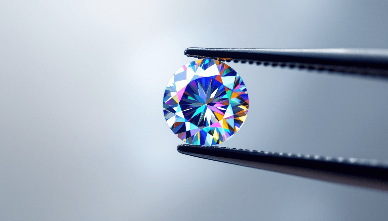 Brilliant-cut diamond ring close-up