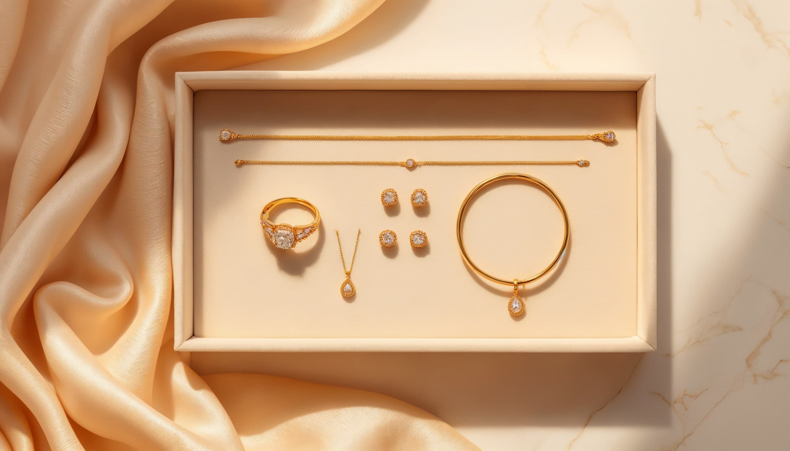 Lightweight gold jewellery for Ahmedabad customers